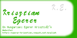 krisztian egerer business card